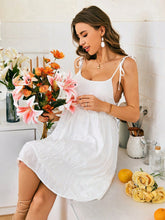 Solid Woven Camisole Summer Mini Dress For Women